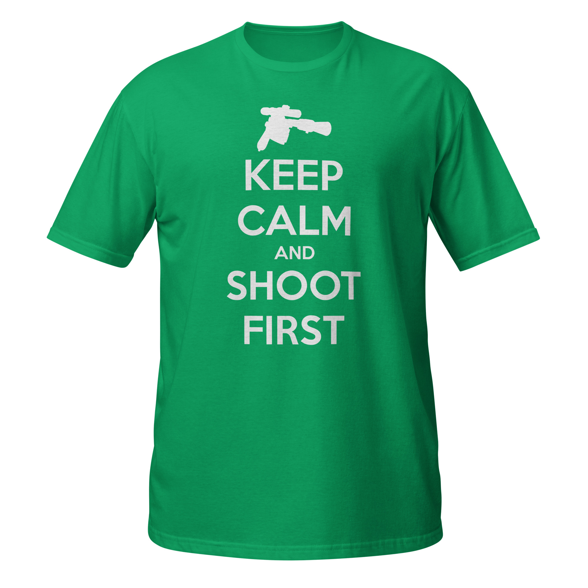Keep Calm and Shoot First — Sci-Fi Parody Women's Tee - Image 10