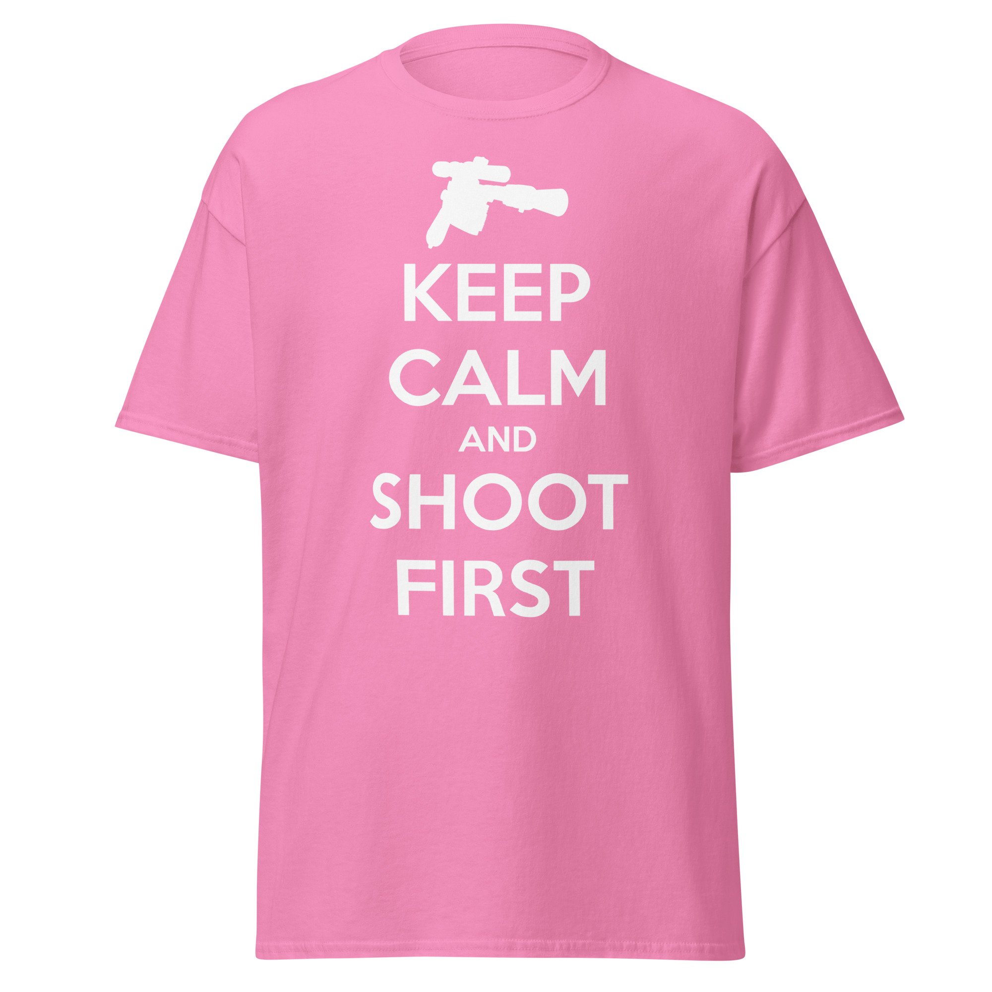 Keep Calm and Shoot First — Sci-Fi Parody Tee - Image 13