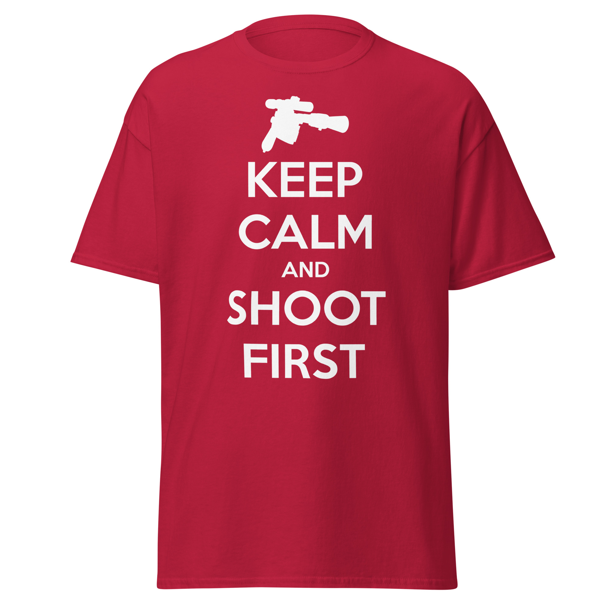 Keep Calm and Shoot First — Sci-Fi Parody Tee - Image 5