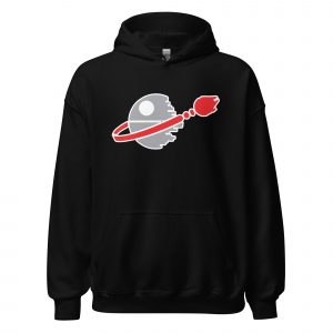 Alternative view of Leggo My Deathstar — Retro Space Parody Hoodie