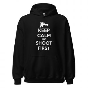 Alternative view of Keep Calm and Shoot First — Sci-Fi Parody Hoodie